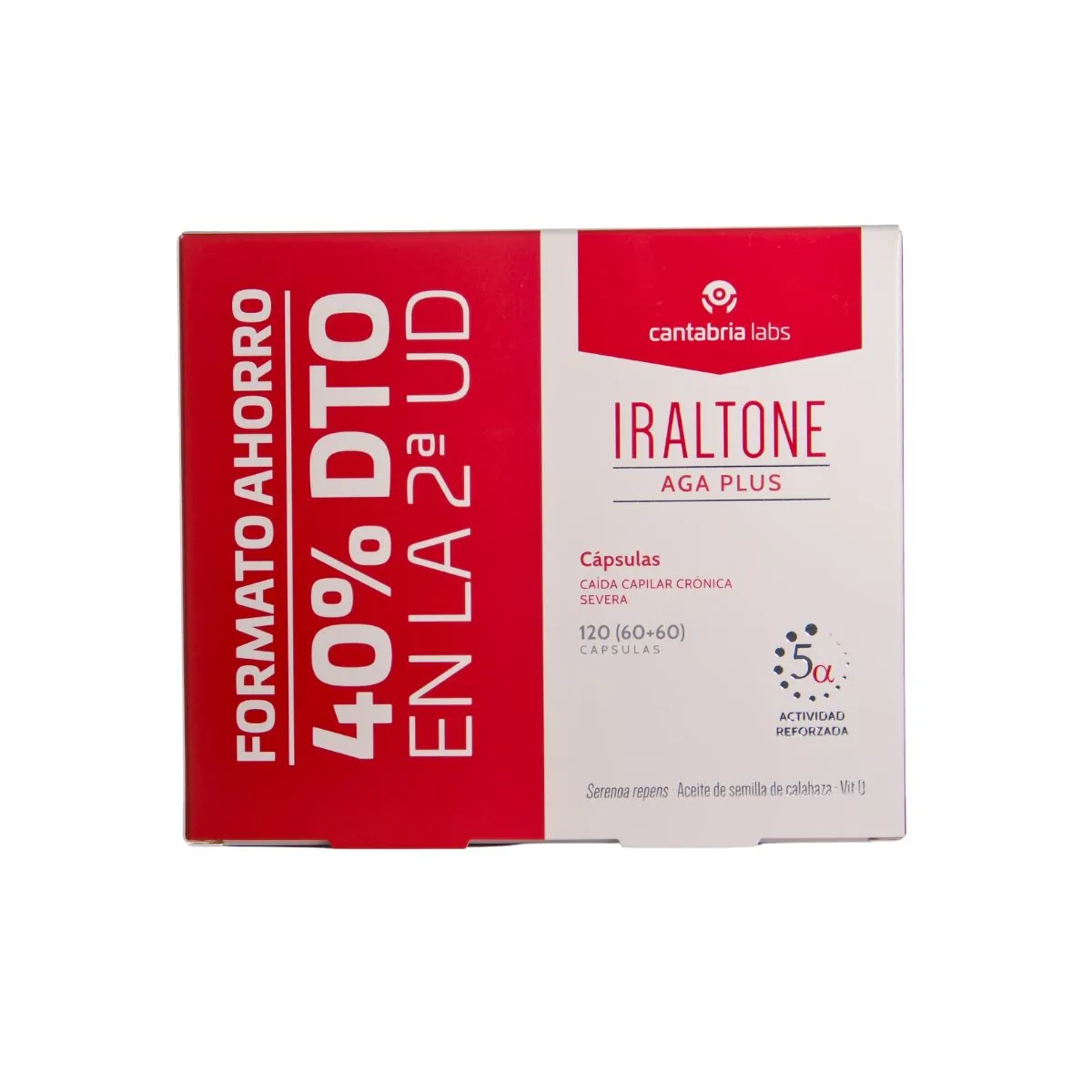 IRALTONE PACK Aga Plus 120 Cápsulas (60+60)
