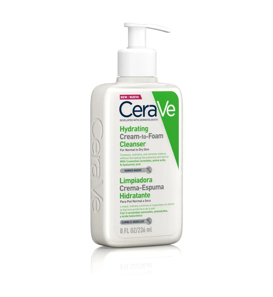 CERAVE Crema Limpiadora Espuma Hidratante 236 ml - Imagen 2