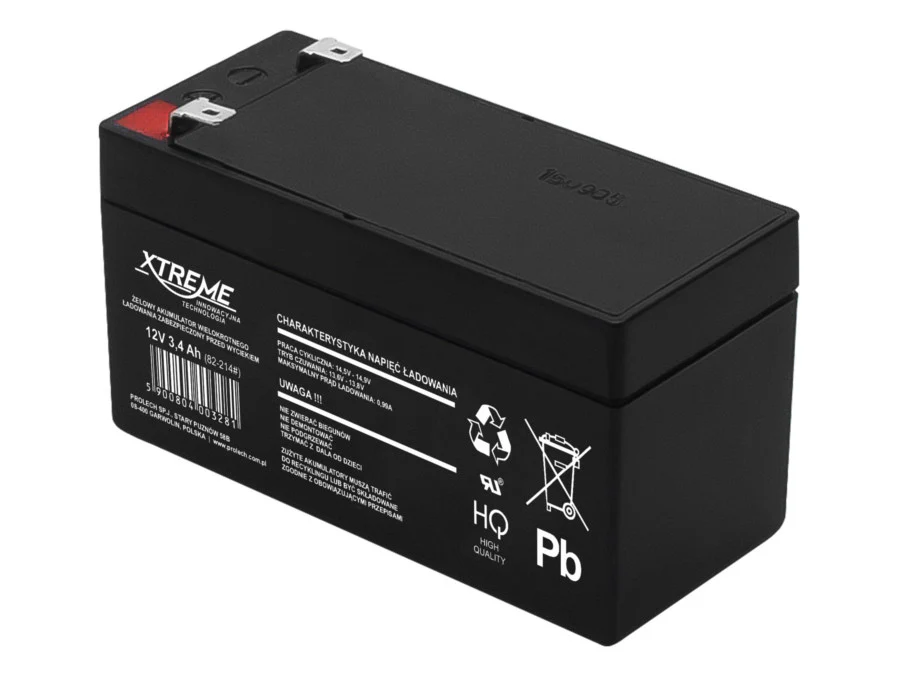 12V 3.4Ah AGM de gel