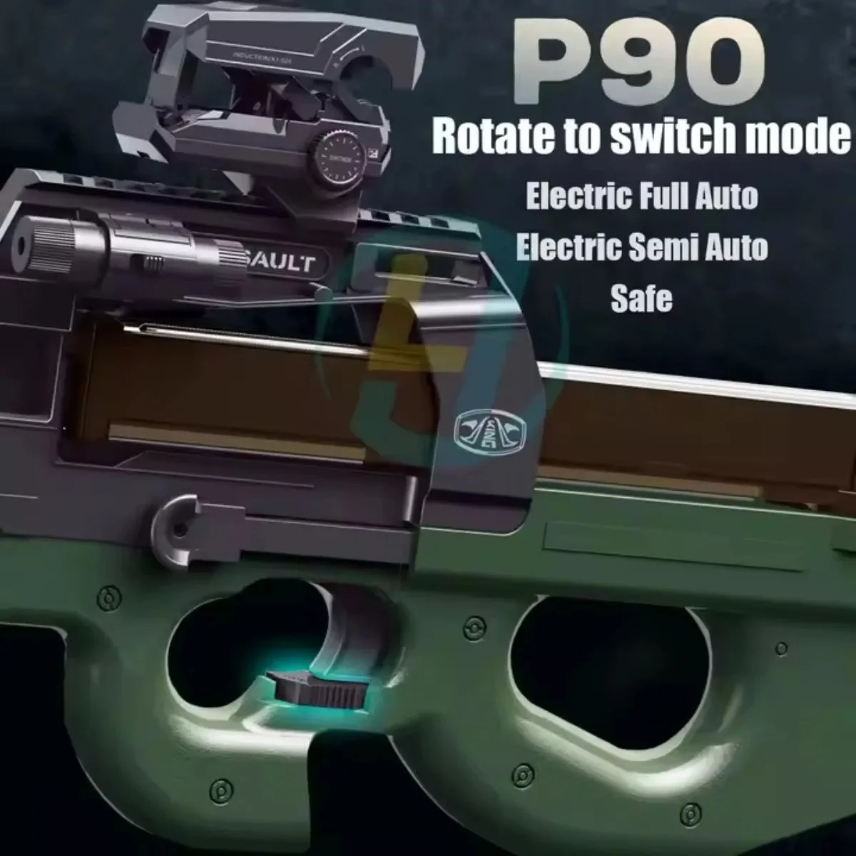 JUGUETE GIGANTE HIDROGEL electric P90 Juguete Gelsof Verde - Imagen 3