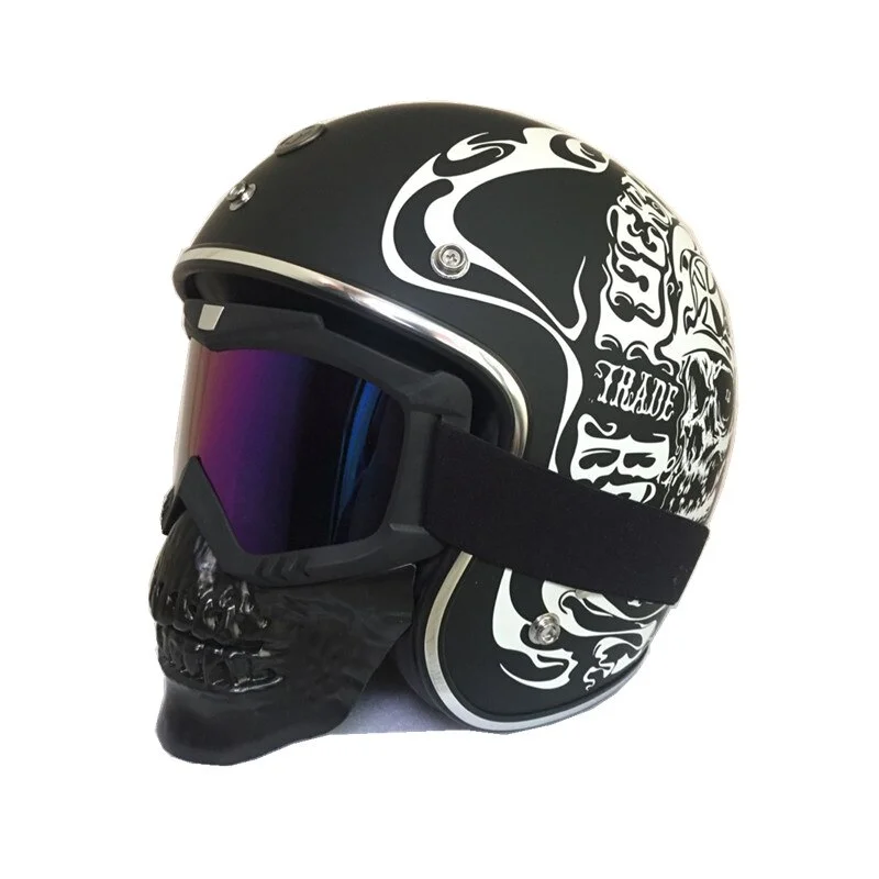 CARETA CALAVERA MOTOCICLISMO DESMONTABLE Antipolucion - Imagen 3