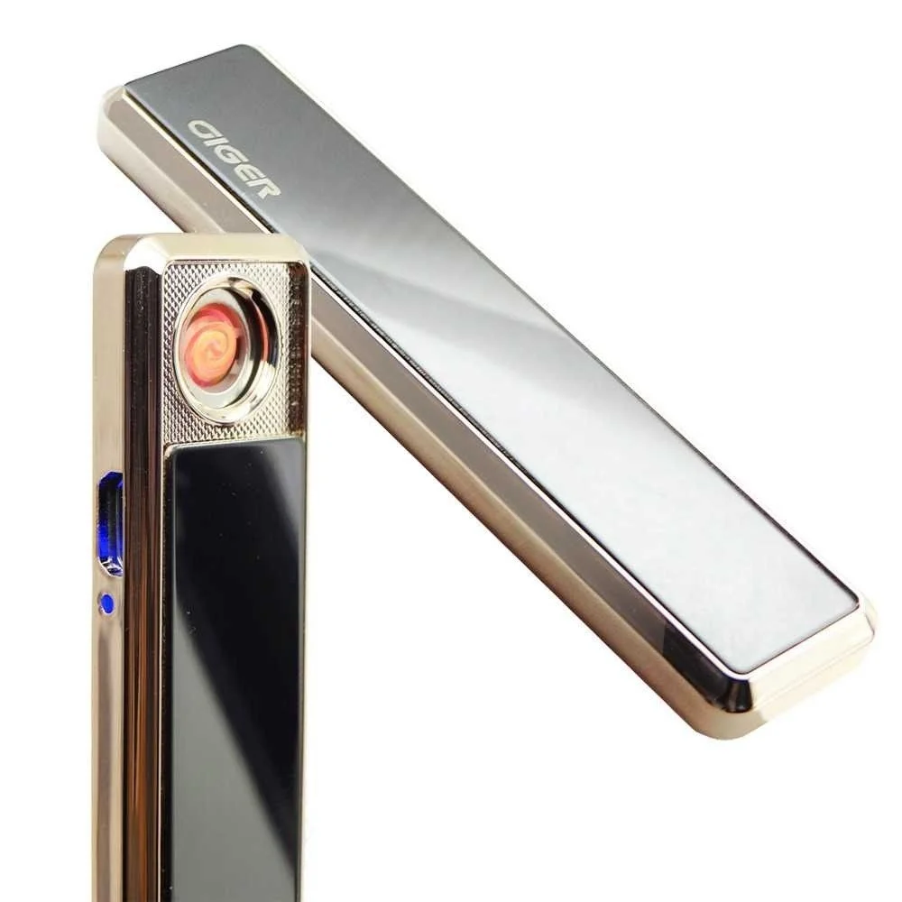 ENCENDEDOR DE LUJO RECARGABLE USB LINGOTE DORADO